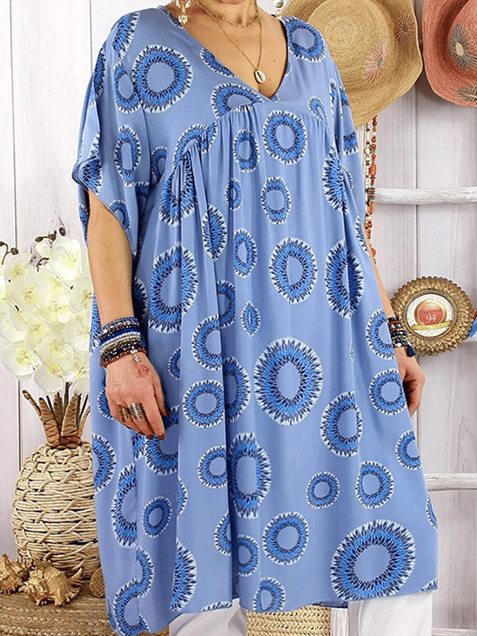Women's casual loose V-neck dress