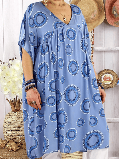 Women's casual loose V-neck dress
