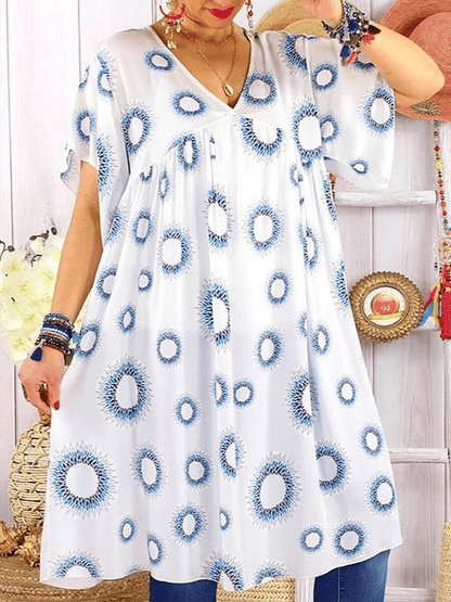 Women's casual loose V-neck dress