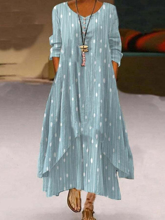 Women's Casual Polka Dot Print Dress