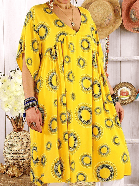 Women's casual loose V-neck dress